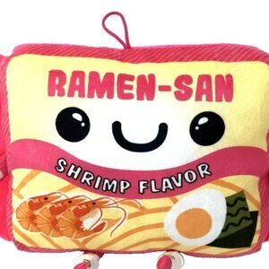 Top Ramen-San Shrimp Noodle Soup Fiesta Plush Pillow Giant 24” x 18” Soft Red